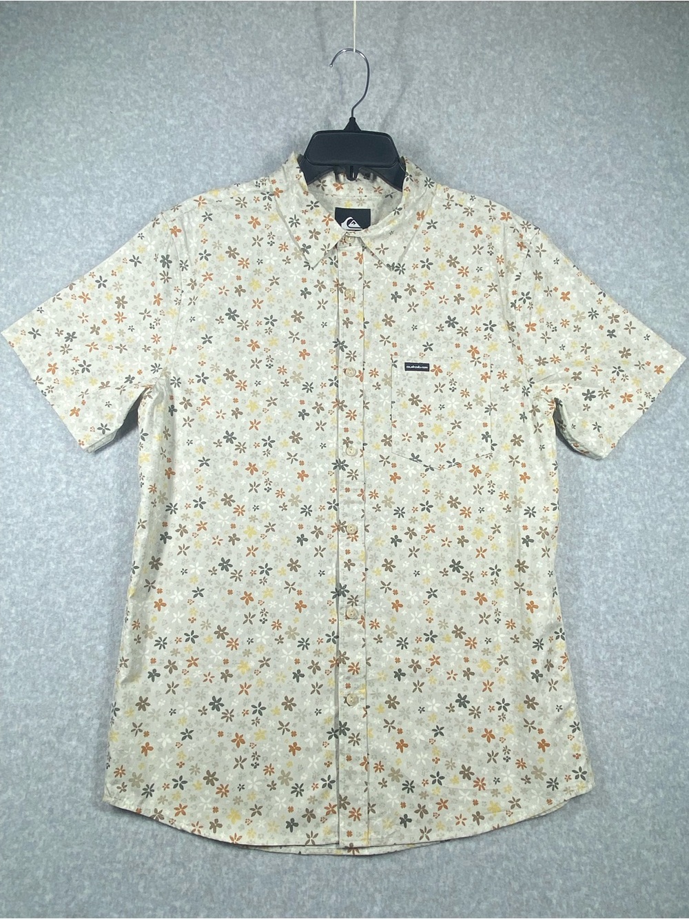 QuickSilver Floral Shirt men's size S short sleeve casual NWT